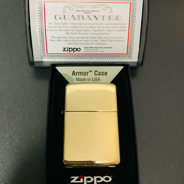 ZIPPO(ジッポー)の Zippo アーマー　ハイポリッシュ　真鍮　2020年製　新品 メンズのファッション小物(タバコグッズ)の商品写真