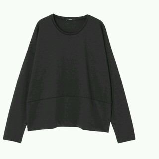エモダ(EMODA)のEMODA Uネックリラックス ロングTシャツ ブラック ホワイト2枚セット(シャツ/ブラウス(長袖/七分))