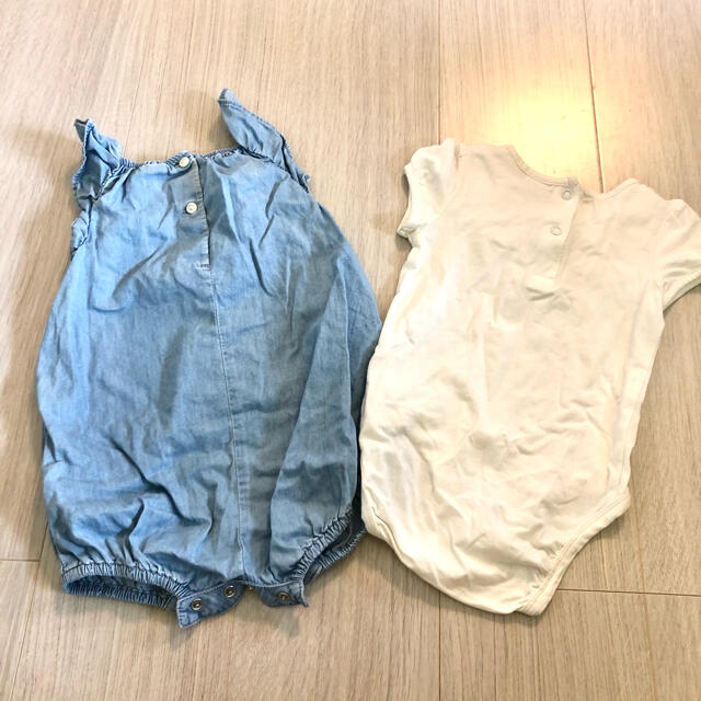 H&M(エイチアンドエム)のH&M とBaby GAPの女の子服まとめ売り　セット　70-80 キッズ/ベビー/マタニティのベビー服(~85cm)(ロンパース)の商品写真