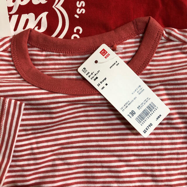 UNIQLO(ユニクロ)の新品タグ付き　130  おまとめ キッズ/ベビー/マタニティのキッズ服女の子用(90cm~)(Tシャツ/カットソー)の商品写真