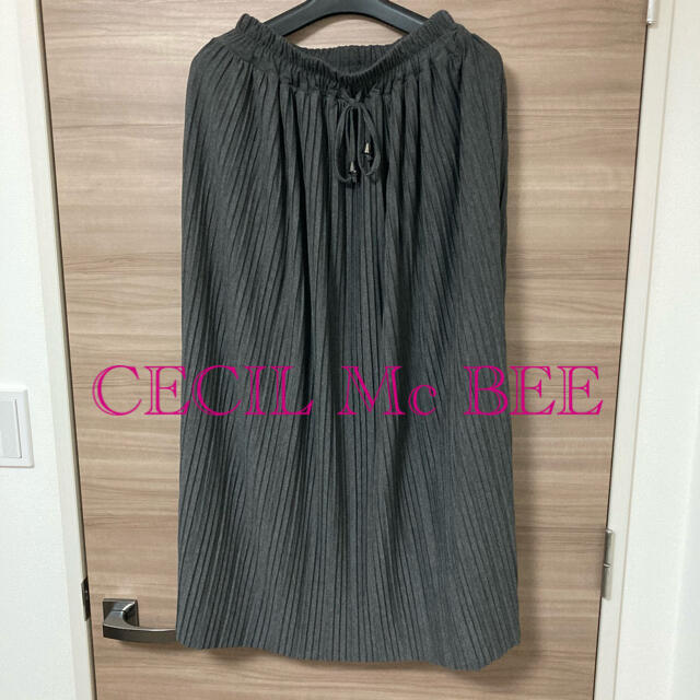 CECIL McBEE(セシルマクビー)の【CECIL Mc BEE】グレー プリーツスカート ロングスカート セシル レディースのスカート(ロングスカート)の商品写真