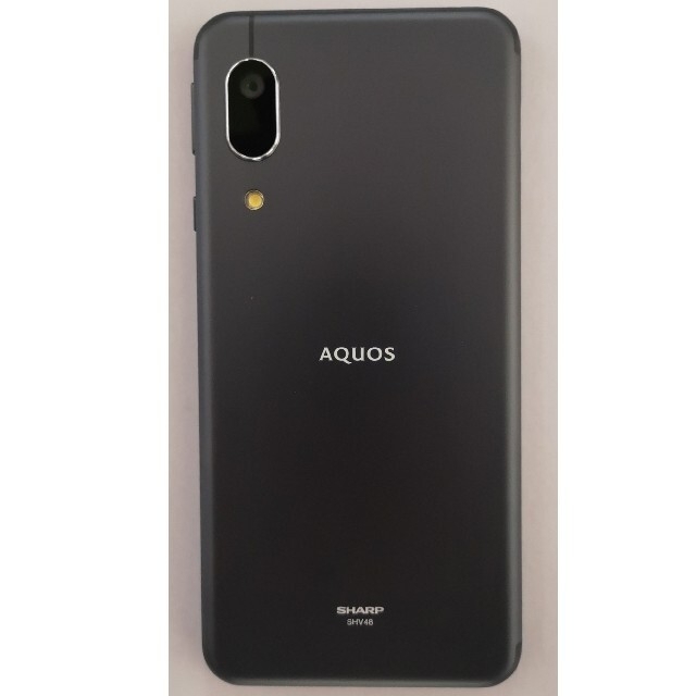 AQUOS(アクオス)の【美品】AQUOS sense3 basic(SHV48) 黒 simロック解除 スマホ/家電/カメラのスマートフォン/携帯電話(スマートフォン本体)の商品写真