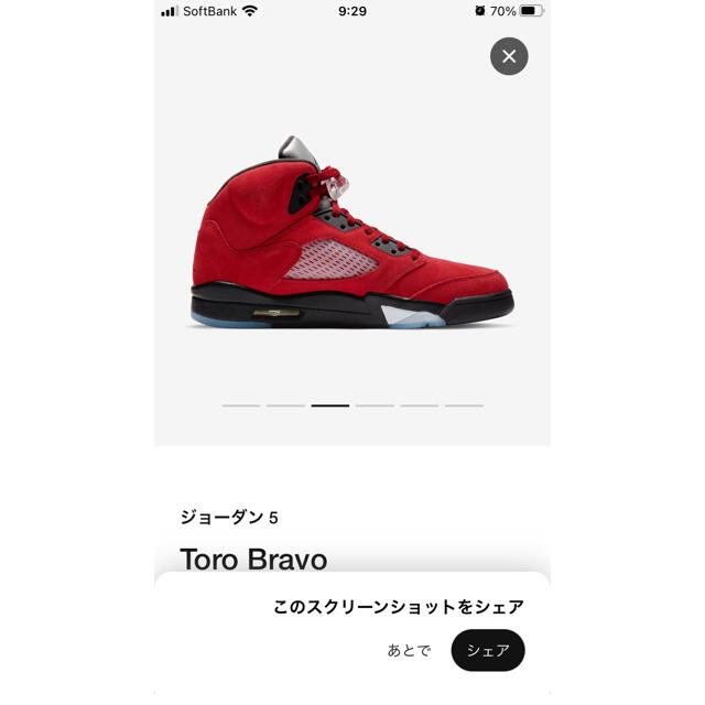 NIKE(ナイキ)のNIKE JORDAN 5 ジョーダン5 Toro Bravo 27.5cm メンズの靴/シューズ(スニーカー)の商品写真