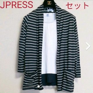 ジェイプレス(J.PRESS)のJPRESS 春夏 Tシャツ、カーディガンのアンサンブル(アンサンブル)