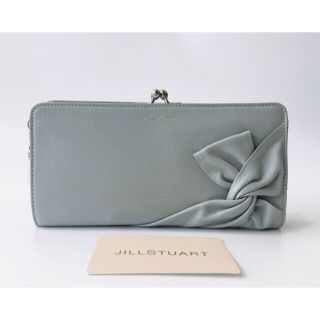 ジルスチュアート(JILLSTUART)の新品★ジルスチュアート★スパイラル がま口付き長財布★アイスブルー リボン(財布)