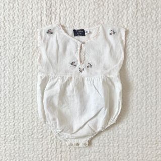 キャラメルベビー&チャイルド(Caramel baby&child )のtocoto vintage リネンロンパース(ロンパース)