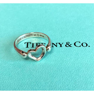 ティファニー(Tiffany & Co.)の美品　ティファニー　オープンハート　リング　11号(リング(指輪))