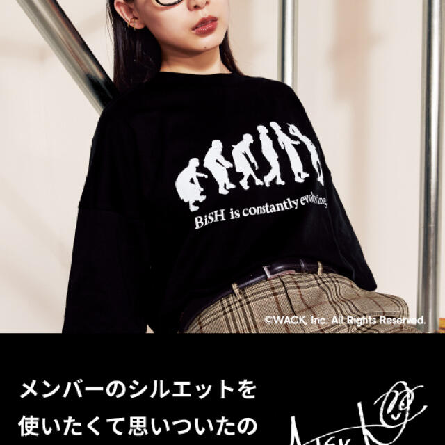 GU(ジーユー)の【オンラインストア完売品】Bish　GU　限定コラボ　Tシャツ　ブラック　Ｌ エンタメ/ホビーのタレントグッズ(ミュージシャン)の商品写真