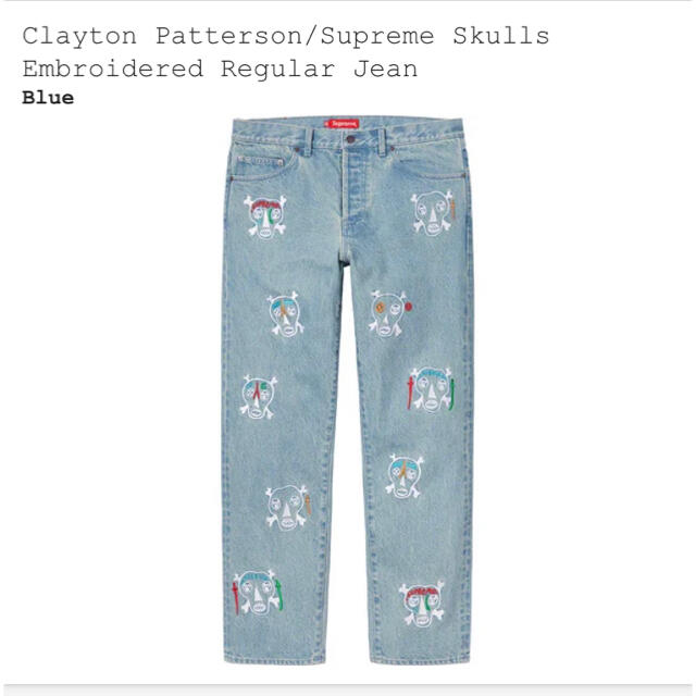 Supreme Clayton Skulls  Regular Jean 30パンツ