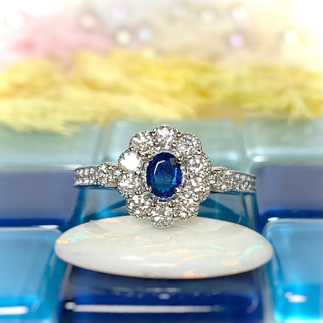 特価 ☆アウイナイト☆ リング Pt950 ダイヤモンド ミルウチ 0.194ct