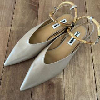 ジルサンダー(Jil Sander)の大幅値下げ！ジルサンダー  バンブーアンクルパンプス　サンダル　36.5(ハイヒール/パンプス)