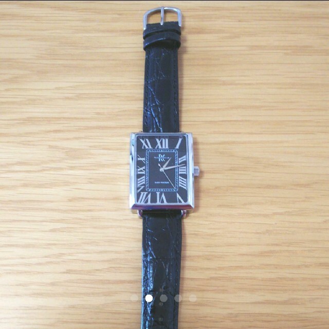 【値下げ】レガッタクラブ（ブラック）レザーベルト メンズの時計(腕時計(アナログ))の商品写真