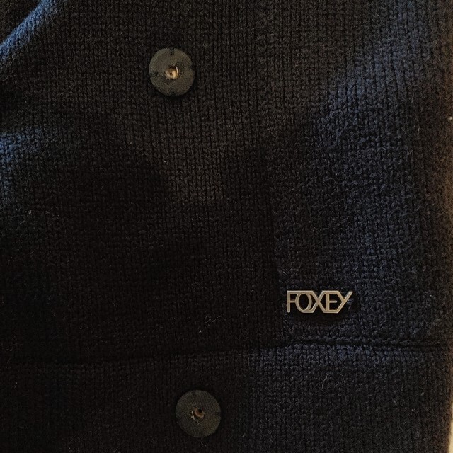 FOXEY(フォクシー)のFOXEY♥コットンニットガーデ　ネイビー レディースのトップス(ニット/セーター)の商品写真