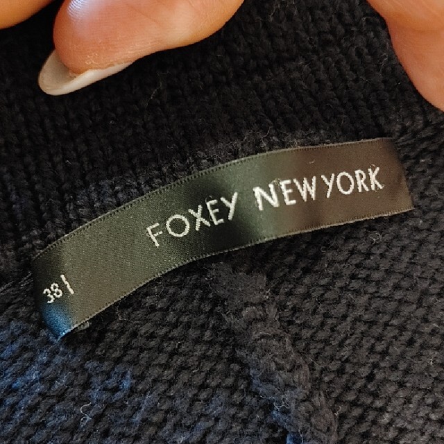 FOXEY(フォクシー)のFOXEY♥コットンニットガーデ　ネイビー レディースのトップス(ニット/セーター)の商品写真