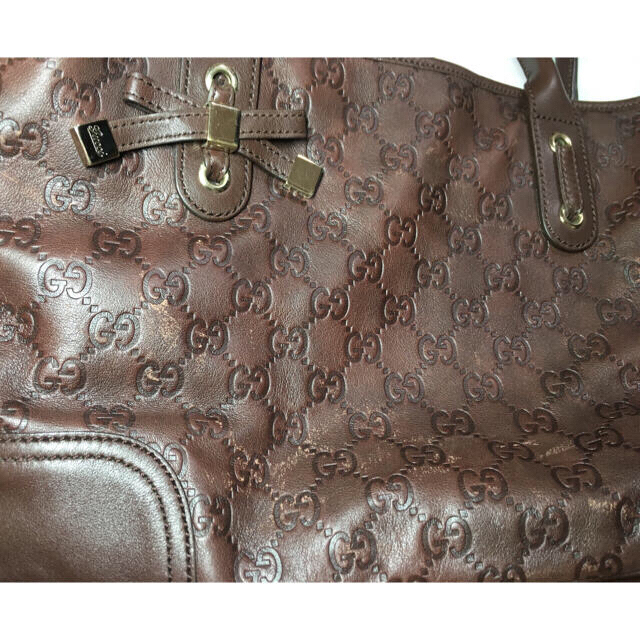 Gucci(グッチ)のGUCCI グッチ オールレザー シマ プリンシー トートバッグ レディースのバッグ(トートバッグ)の商品写真