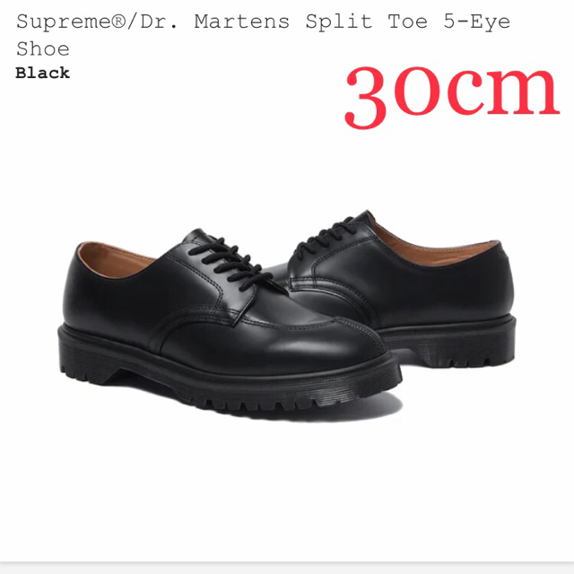 US12 Supreme Dr. Martens 5-Eye Shoe ブラック