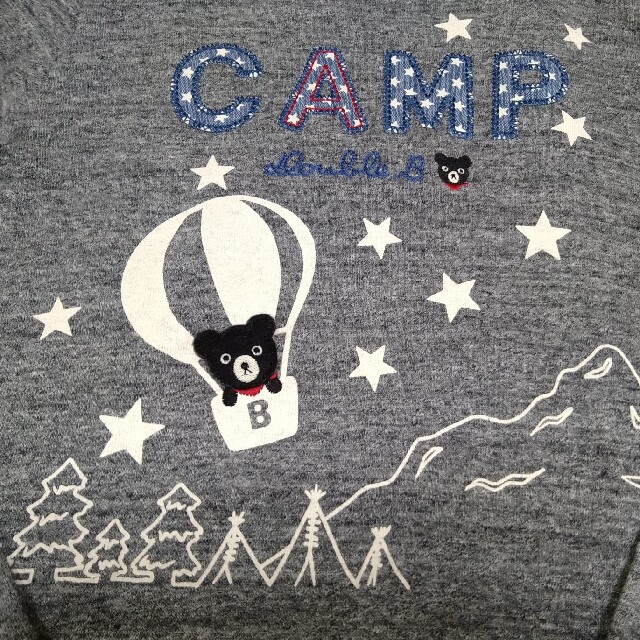 DOUBLE.B(ダブルビー)のミキハウス・ダブルB ・130・重ね着風CAMPロンT キッズ/ベビー/マタニティのキッズ服男の子用(90cm~)(Tシャツ/カットソー)の商品写真