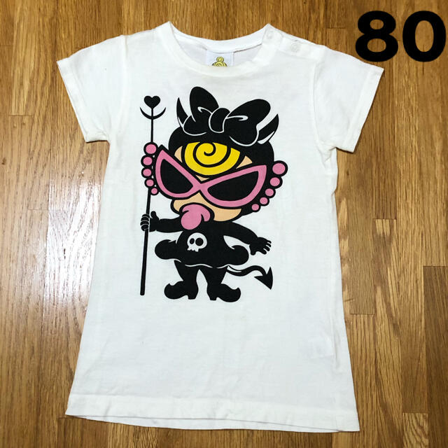 HYSTERIC MINI(ヒステリックミニ)のhysteric mini 80cm DEVILKIN 半袖Tシャツワンピース  キッズ/ベビー/マタニティのベビー服(~85cm)(ワンピース)の商品写真