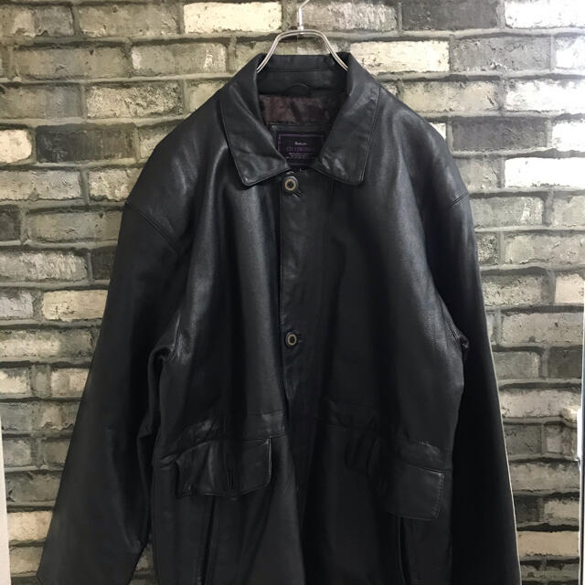 【古着】レザージャケット　本革　羊革　サイズL メンズのジャケット/アウター(レザージャケット)の商品写真