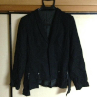 ヨウジヤマモト(Yohji Yamamoto)のY's ブラック デザインジャケット(テーラードジャケット)