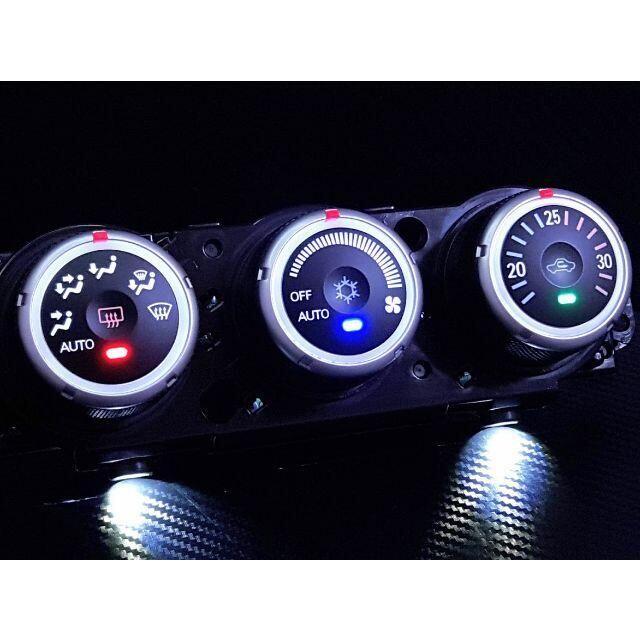三菱(ミツビシ)のデリカ D:5 CV5W 前期型 エアコンパネル LED打ち替え交換品 自動車/バイクの自動車(車種別パーツ)の商品写真