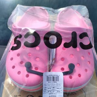 クロックス(crocs)のクロックス クロックバンド ピンクレモネード×ホワイト 11016 25cm(サンダル)