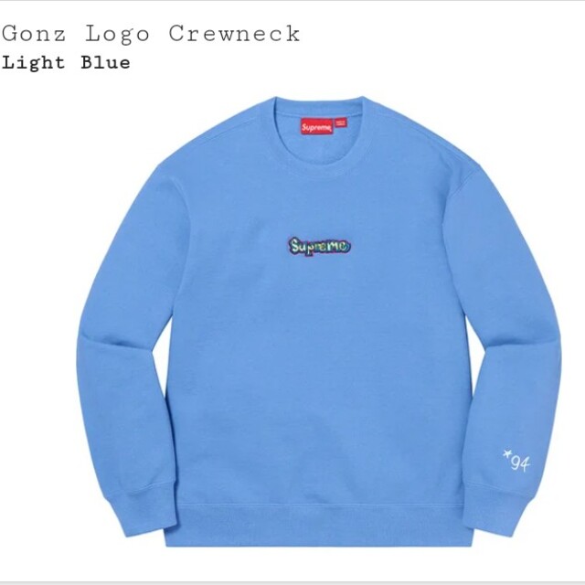 Supreme Gonz Logo Crewneck　light blue L