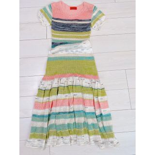 ミッソーニ(MISSONI)のMISSONI ミッソーニ　新品　春夏ニット素材ワンピース　40 定価22万(ロングワンピース/マキシワンピース)