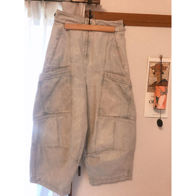 Chloe(クロエ)の【さるとび様専用】Chloe 2018 SS ワイドレッグクロップドデニムパンツ レディースのパンツ(デニム/ジーンズ)の商品写真