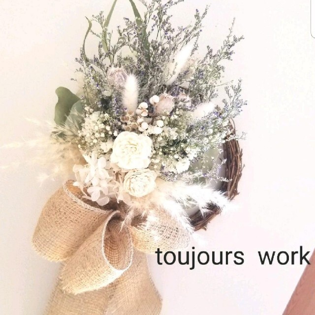 ◇ドライフラワーリース◇white wreath◇母の日ギフト◇プレゼント