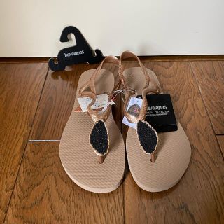 ハワイアナス(havaianas)の【Havaianas】ハワイアナス ×スワロフスキー ビーチサンダル(新品)(ビーチサンダル)