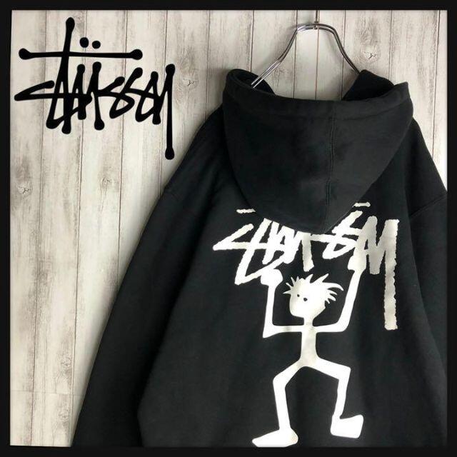 【激レア】STUSSY シャドーマン 入手困難 希少 バックプリント パーカー