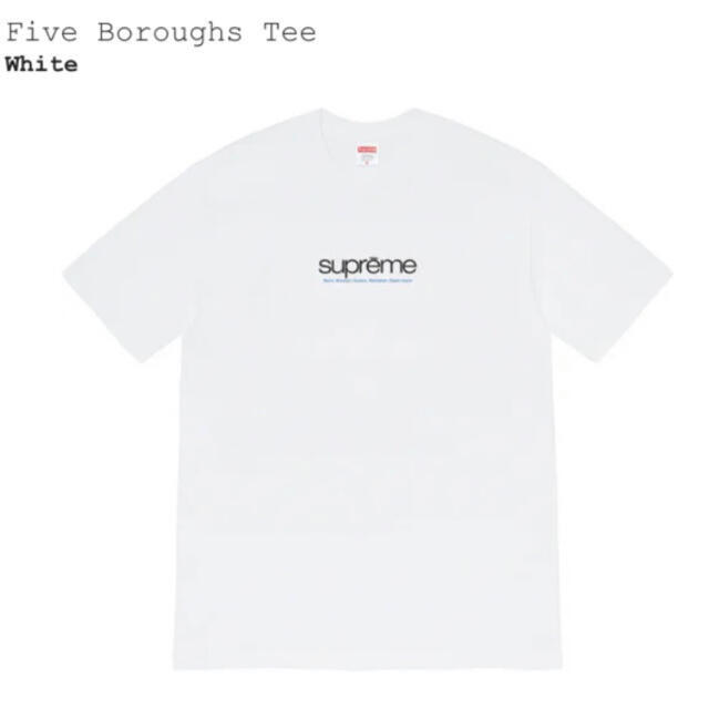 新品XL Supreme Five Boroughs Tee 白