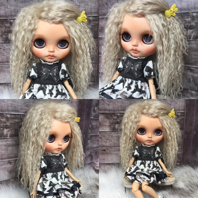 blythe _w-223シャイニーベージュロング✨チベットフルスキンウィッグ