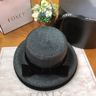 フォクシー(FOXEY)のフォクシー♡ストローハット♡カサブランカ　マキシン　ルネ　ハロッズ(麦わら帽子/ストローハット)