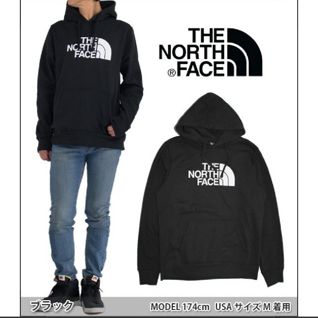 the north face パーカー　黒
