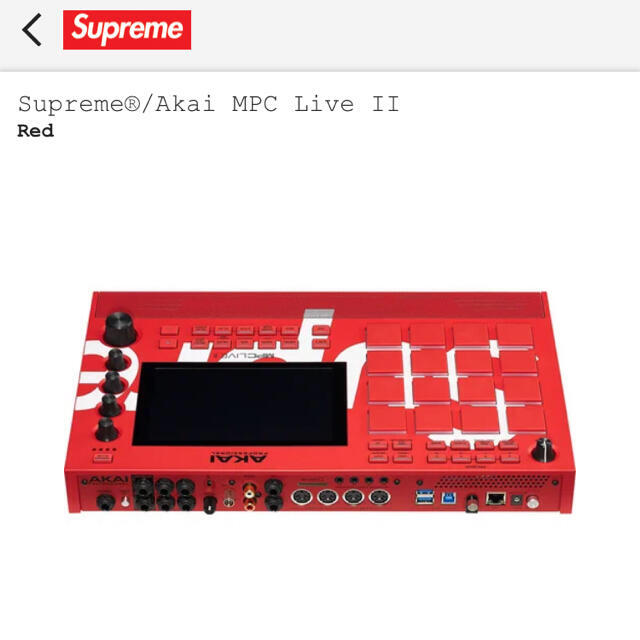 ss Supreme×AKAI MPC LIVE Ⅱ 春早割