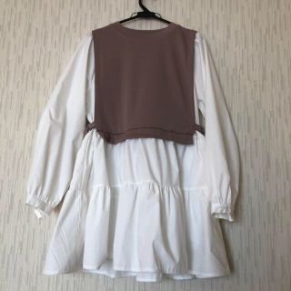 シマムラ(しまむら)の(新品未使用)春服　重ね着風(チュニック)