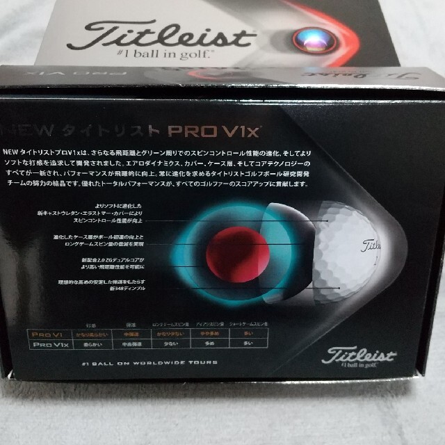 Titleist(タイトリスト)のTitleist PRO V1x【2021年モデル】3ダース(36球) スポーツ/アウトドアのゴルフ(その他)の商品写真