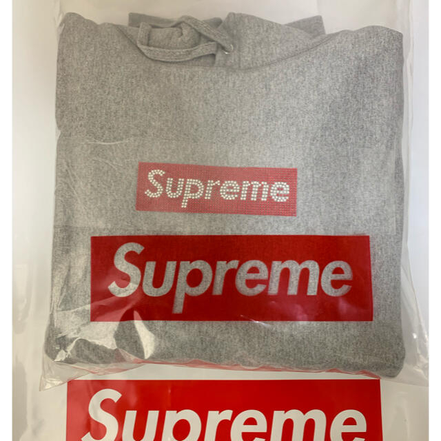 Supreme Box Logo Hooded Sweatshirt グレー S