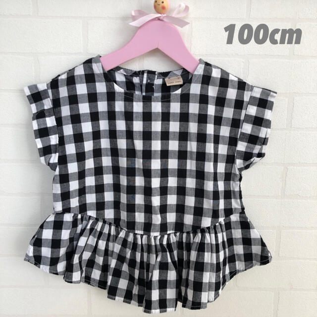 petit main(プティマイン)のpetit main ギンガムチェックブラウス キッズ/ベビー/マタニティのキッズ服女の子用(90cm~)(ブラウス)の商品写真