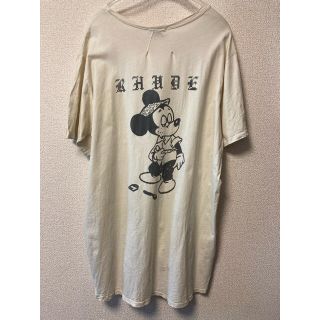 オフホワイト(OFF-WHITE)のRHUDE Tシャツ　カットソー  ミッキー　ルード(Tシャツ/カットソー(半袖/袖なし))