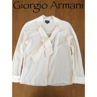 ジョルジオアルマーニ(Giorgio Armani)のGiorgio Armani/ジョルジオアルマーニ＊シルクのとろみデザインシャツ(シャツ/ブラウス(長袖/七分))