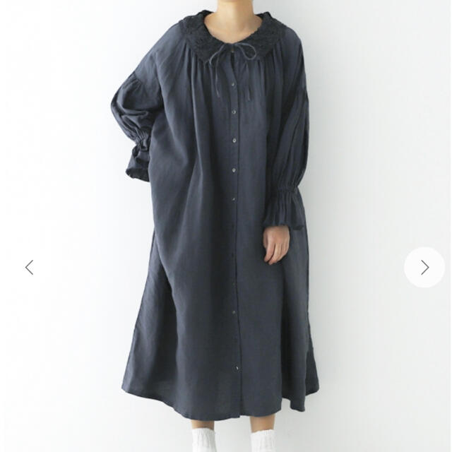 nest Robe(ネストローブ)の26日まで値下げ！！未使用美品！！レースカラー2wayスモックワンピース  レディースのワンピース(ロングワンピース/マキシワンピース)の商品写真