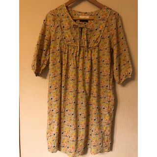 ショコラフィネローブ(chocol raffine robe)の美品♪ショコラフィーネローブ　インド綿ワンピース(ひざ丈ワンピース)