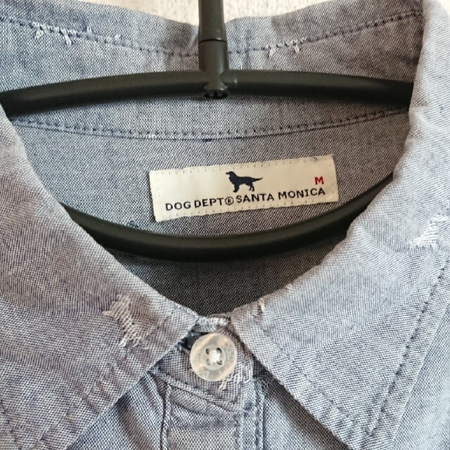 DOG DEPT(ドッグデプト)のポケット付きダンガリーオーバーブラウス　M   レディース レディースのトップス(シャツ/ブラウス(長袖/七分))の商品写真