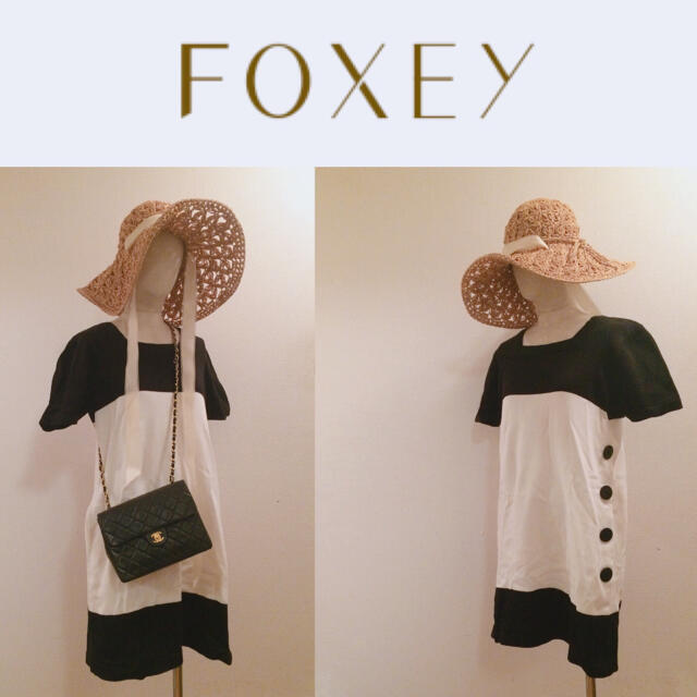 FOXEY(フォクシー)の【FOXEY】♡ バイカラー サマーニットワンピース+.＊ レディースのワンピース(ミニワンピース)の商品写真