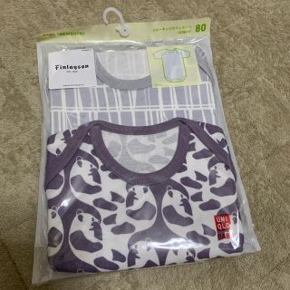 ユニクロ(UNIQLO)のクールネックボディスーツ　半袖　80(肌着/下着)