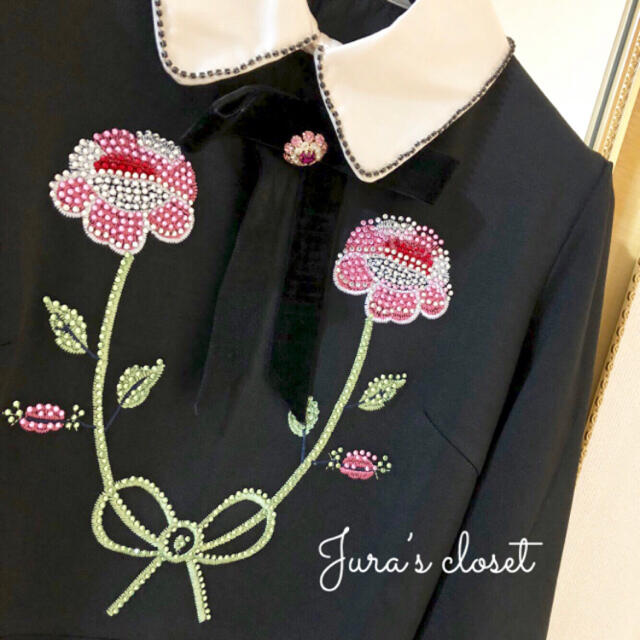 大人気低価 ビジュー 襟付きワンピース♡ミュウミュウ チェスティ ノエラ スナイデル トッカの通販 by ジュラクロ|ラクマ 大人気低価