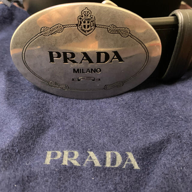 PRADA(プラダ)の再値下げ　PRADA  プラダ　ベルト　ロゴベルト メンズのファッション小物(ベルト)の商品写真